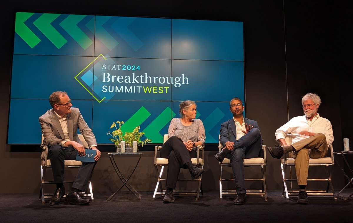 Becky Pferdehirt (@beckypferdehirt) on Twitter photo Great debate between <a href="/vijaypande/">Vijay Pande</a> <a href="/DaphneKoller/">Daphne Koller</a> and Derek Lowe on the opportunities and challenges for AI in drug development at the #STATBreakthrough summit west Great debate between <a href="/vijaypande/">Vijay Pande</a> <a href="/DaphneKoller/">Daphne Koller</a> and Derek Lowe on the opportunities and challenges for AI in drug development at the #STATBreakthrough summit west