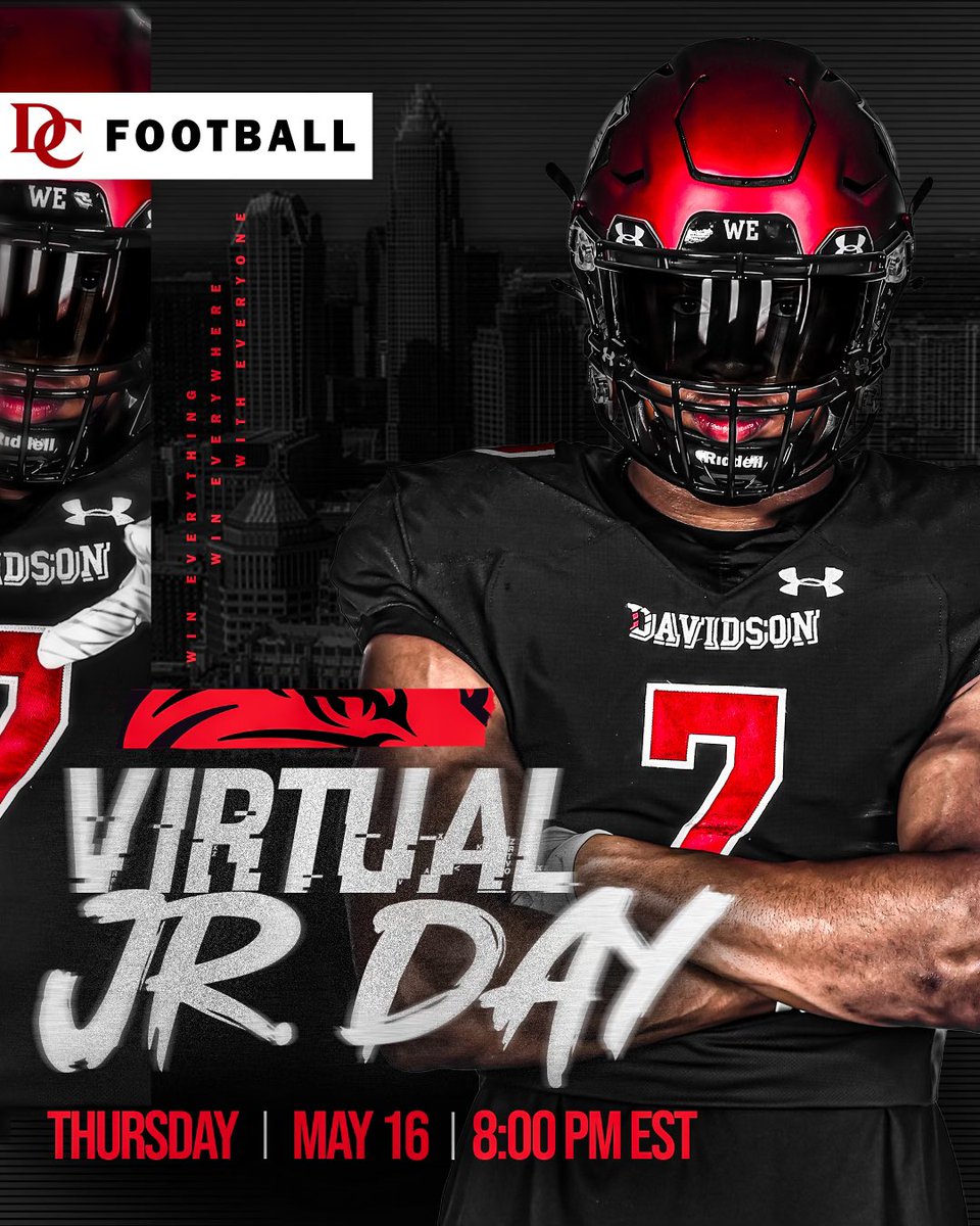 Really enjoyed learning more about @DavidsonFB today! Really excited to be back on campus in June! @coachwatts24 @coywilliams27 @Scott_AbellFB