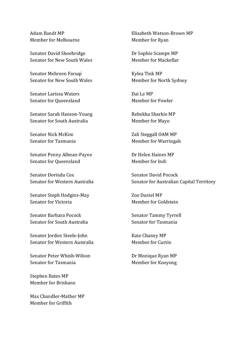 30 Parliamentarians have sent a letter to the Prime Minister & Attorney-General calling on the Fed Govt to grant David McBride a full pardon, discontinue the prosecution of Richard Boyle & urgently overhaul the whistleblowing laws in Aus andrewwilkie.org/2024/05/parlia…. #auspol #politas