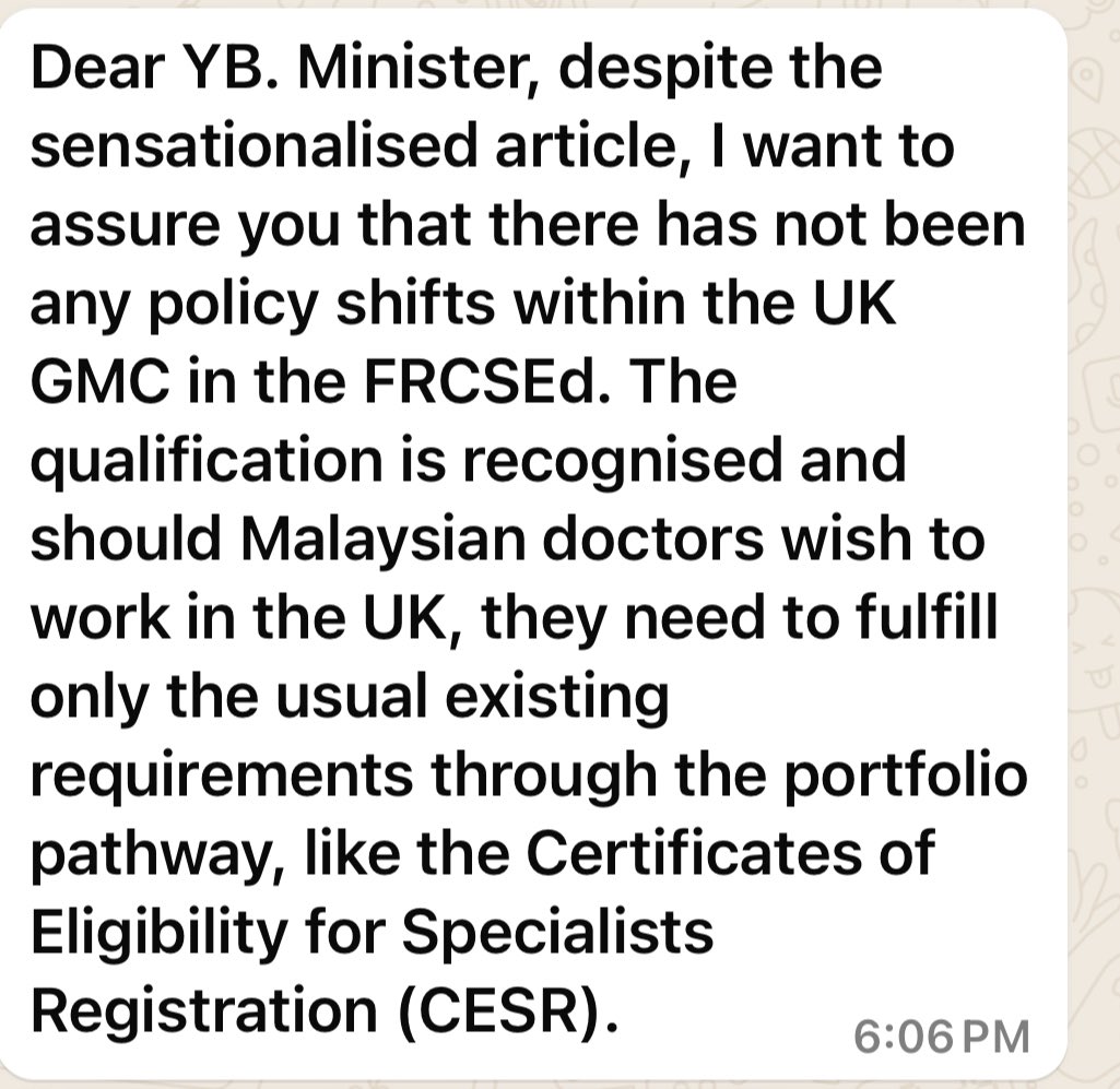UK Medical Council Denies Recognising FRCS Edinburgh Cardiothoracic Surgery Parallel Pathway Qualification For Specialist Registration codeblue.galencentre.org/2024/05/13/uk-… 

Im attaching the response of HE British High Commissioner to my inquiry...to dispel the 'misinformation' of Codeblue.