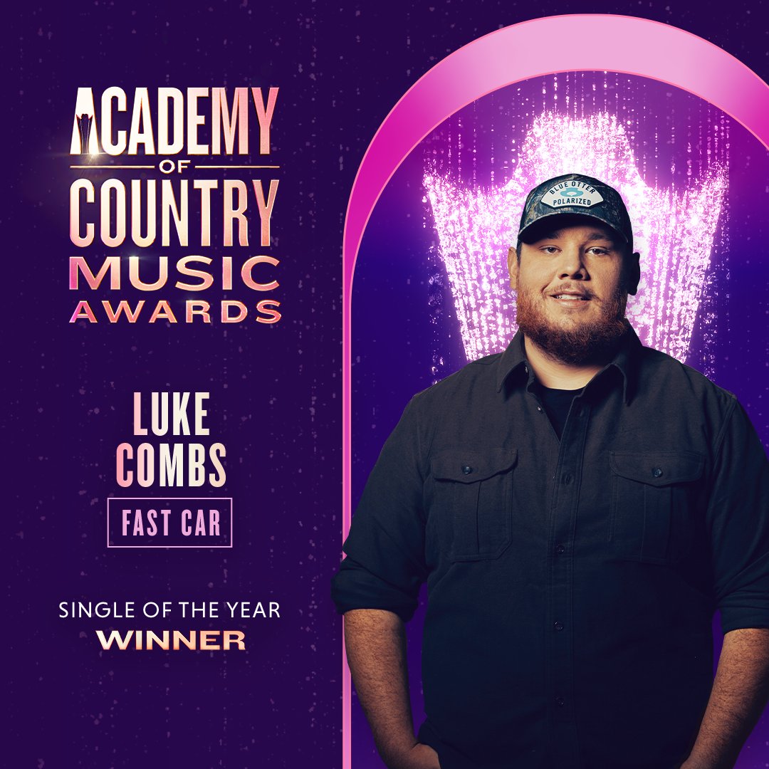 SINGLE 👏 OF 👏 THE 👏 YEAR is 'Fast Car' Congrats @lukecombs! #ACMawards