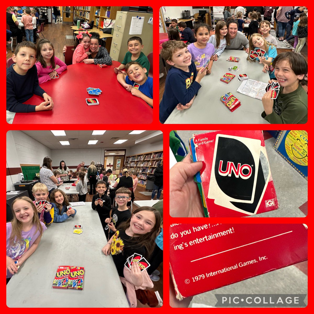 We had fun playing Uno today! Thanks to the @middleroadpto for organizing it and giving everyone their own card game pack! I even found my Uno game from when I was a kid (copyright 1979😂)