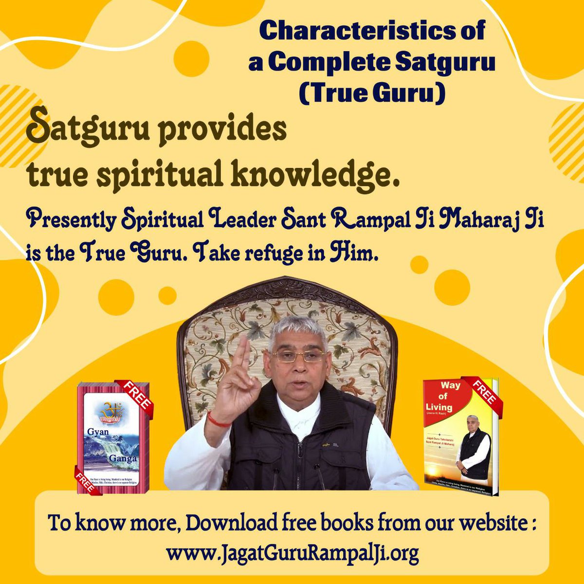 #GodMorningFriday
#जगतगुरु_संतरामपालजी_महाराज
Characteristics of a Complete Satguru(True Guru) Satguru provides true spiritual knowledge. Presently Spiritual Leader (@SaintRampalJiM) is the True Guru. Take refuge in Him.
Visit:satlok ashram youtube channel.., https