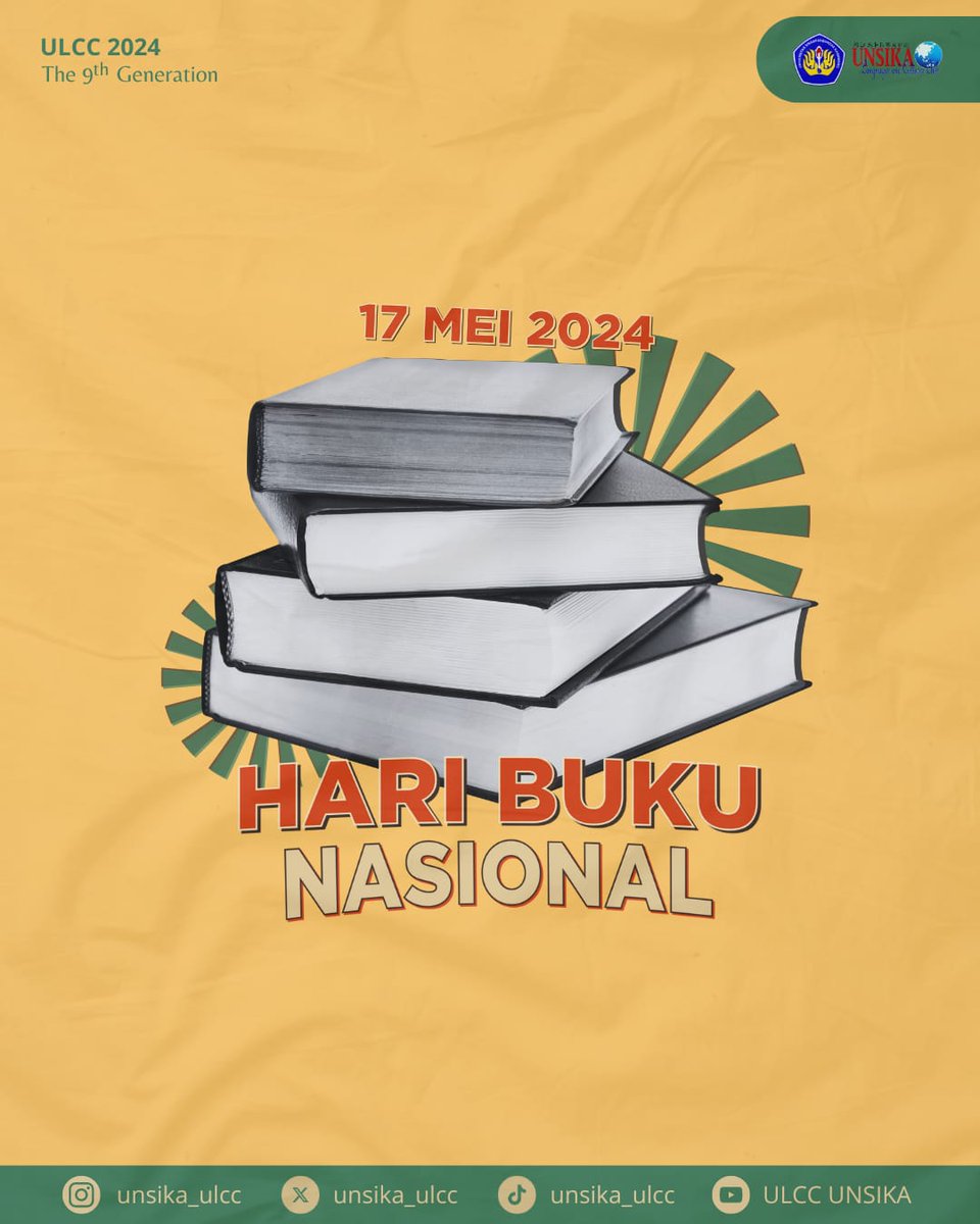 ✨SELAMAT HARI BUKU NASIONAL✨

Pada setiap kata dalam buku memiliki kekuatan untuk menginspirasi, mengubah, dan membawa kita ke dunia yang baru

Selamat Hari Buku Nasional!
Mari terus bersama merayakan keajaiban literasi yang membawa kita ke dunia yang lebih luas dan lebih dalam