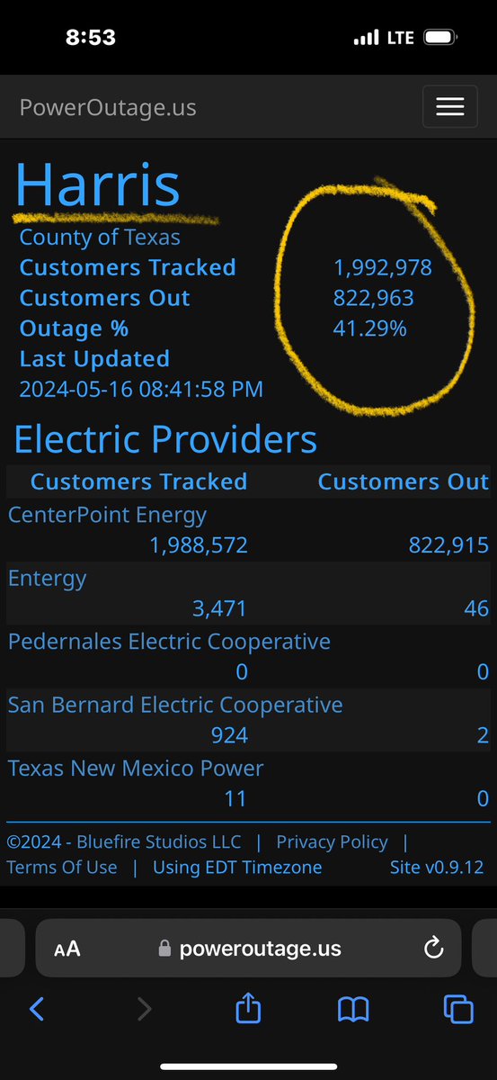 Power outages have ballooned to over 1 million customers across #texas with the vast majority coming from the #Houston metro region. Remember, customers ≠ number of people impacted. Likely millions without power tonight. 🙏🏼#HarrisCounty @cnn