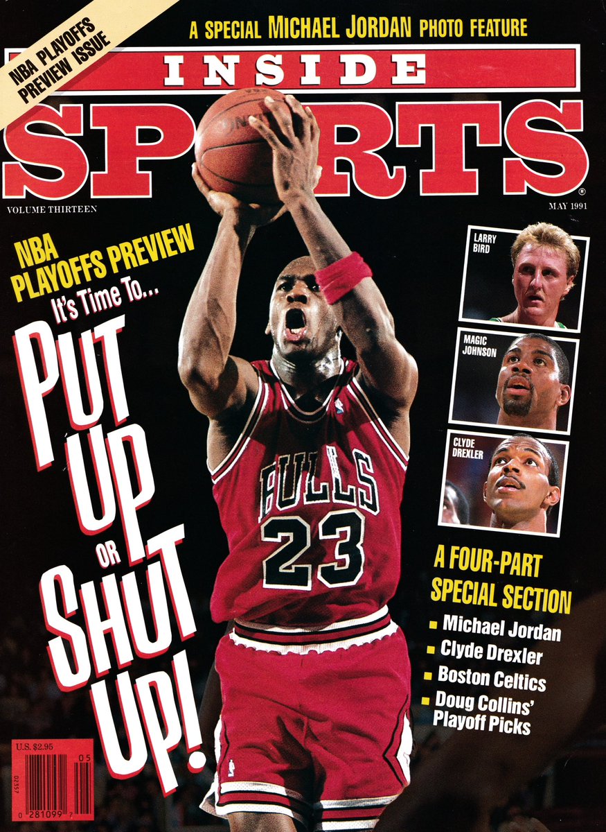 Inside Sports, Volume 13 No. 5 May 1991 #JumpmanHistory #AirJordan #MichaelJordan #Jordan #Chicago #Bulls #NBA #Mj23Covers