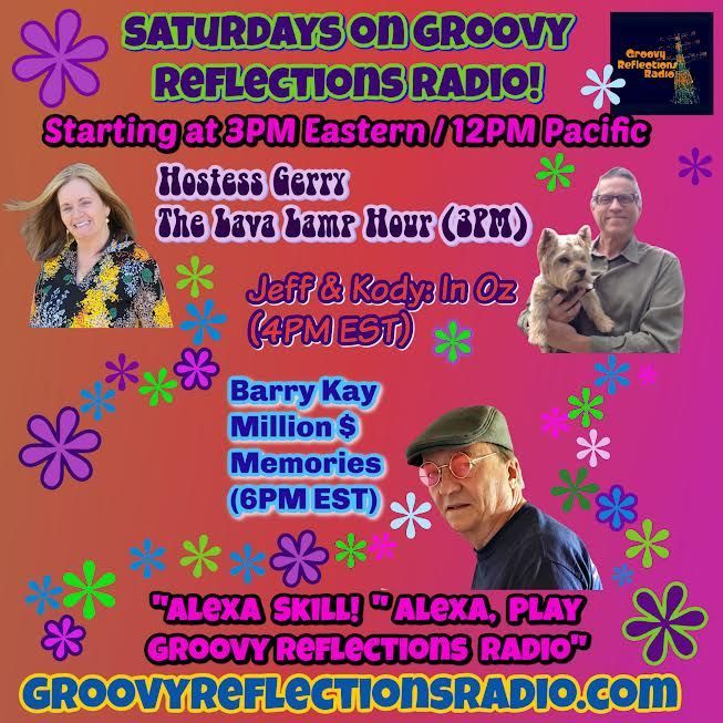 All 3 of our original shows Saturdays, starting at 3 PM Eastern / Noon Pacific. GRoove on! Only on Groovy Reflections Radio buff.ly/4aPTW5k