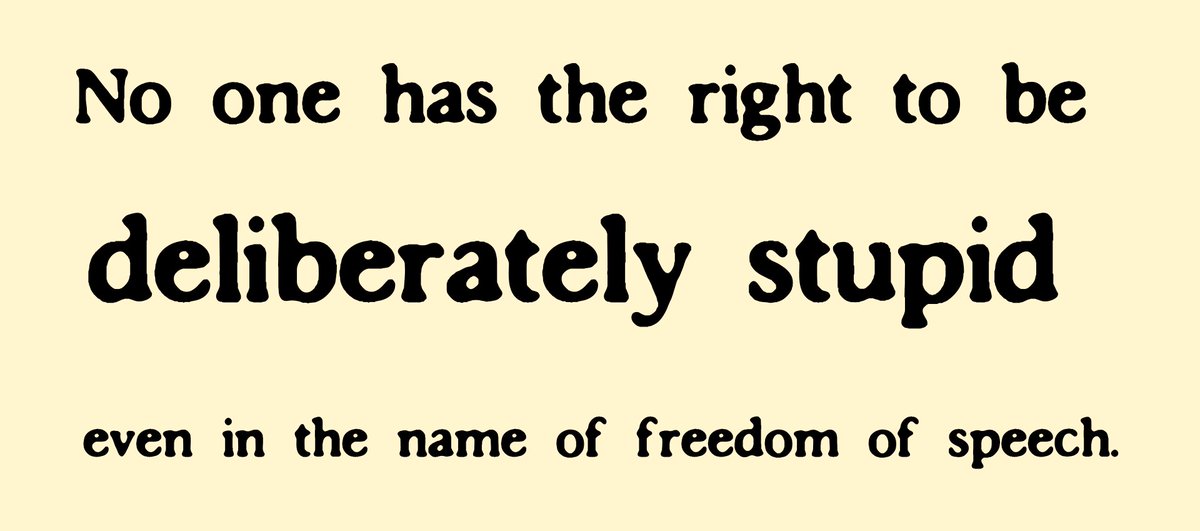 No one has the right to be deliberately stupid, even in the name of freedom of speech. $Chie chie.life/get-chie #cryptocurrency #antimemecoin #intellect #value #stupidity #freedom #freedom_of_speech