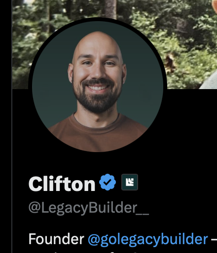 This has been a big dream of mine

Launching @golegacybuilder as a verified org on X

Would love for everyone to go follow and support

Thank you for everyone who has made this possible and I am PUMPED for what's to come