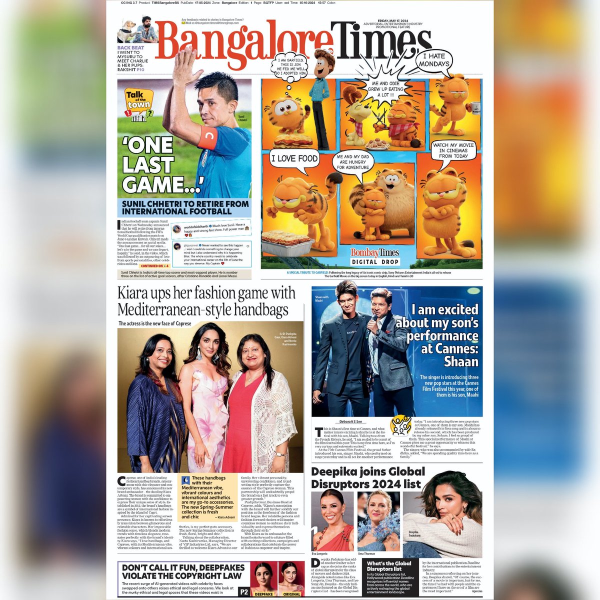 Good morning Bengaluru. Here's a peek at today's Bangalore Times. For more news, log on to etimes.in. Catch our e-paper at epaper.timesgroup.com