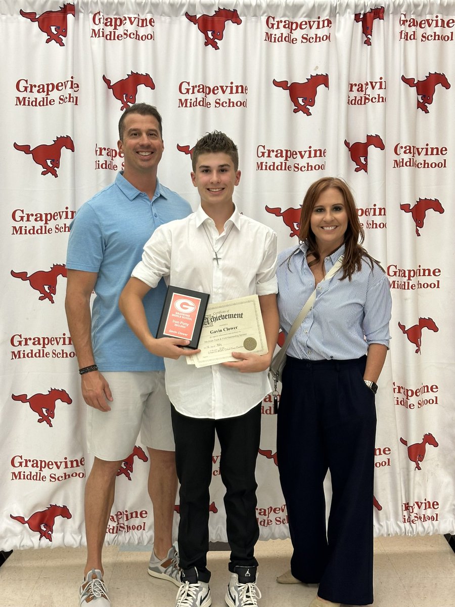 AmandaClower's tweet photo. Big day for @Gav44in at the @GMSPonies athletic banquet!! 

🏆 Iron Pony Award
🏆Outstanding Sprinter 
🏆Most Improved A Team Football 

His Coaches are passionate about competition and I appreciate everything they poured into him. It will last a lifetime!! 

@CoachGreenGMS https://t.co/b8D6TWeOOU