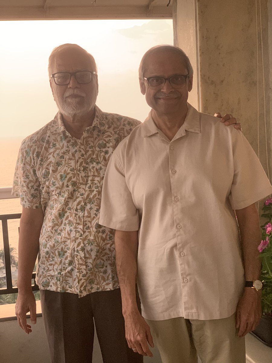 With dear friend Prabhakar Parakala in Mumbai. He is new Hero . He spoke yesterday night on democracy in india. @OlgaTellis