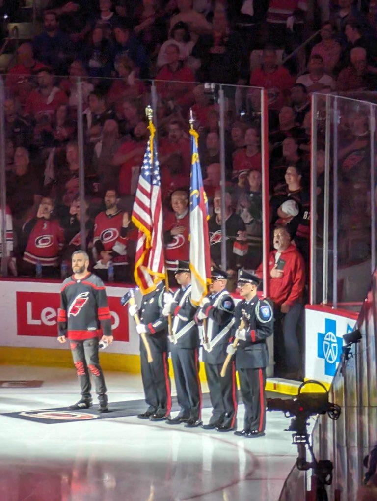 We had the honor of Posting the Colors at tonight’s Carolina Hurricanes game! 🇺🇸 #CauseChaos @Canes