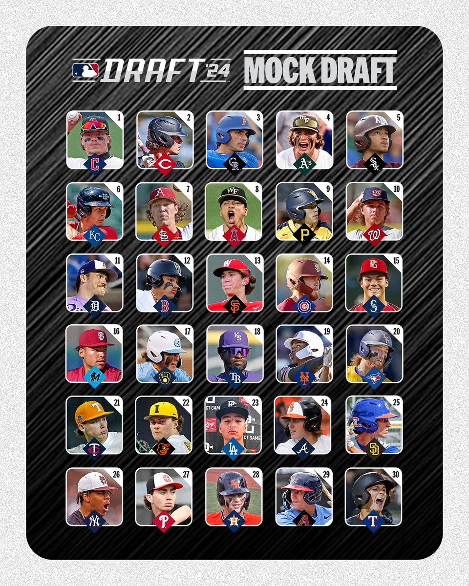 There's a lot of mixing and matching in our latest mock draft, even at the top! Who your team might take in the first round on July 14: atmlb.com/3wDMITf