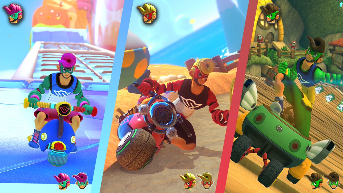 An update for Spring Man in #MarioKart8Deluxe is here!

All of his alts from ARMS are now available, check them out here: gamebanana.com/mods/509579

Special thanks to @Frosty_4267 and @LOSER_31_56 for the icon recolors!

#ARMS #ARMS_7TH #MarioKart