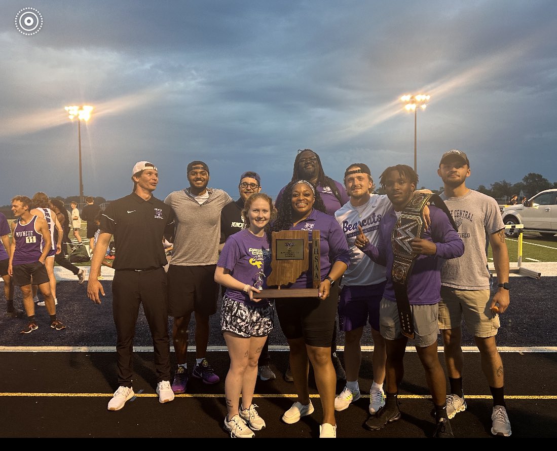Sectional Champs 💜🏆 For the first time since 2019!!!! I’m so proud of these young men and the effort they have put in. It has truly been a pleasure to be their coach 💜 <a href="/MCHSBearcats/">Bearcat Athletics</a> <a href="/Coachpadgett71/">Kyle E Padgett</a> <a href="/MuncieSchools/">Muncie Community Schools</a>