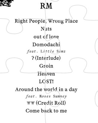 CLAIM A TRACK FROM RIGHT PLACE WRONG PERSON TRACKLIST ??