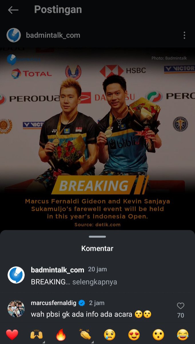 badminton__fess's tweet photo. Blf! Pagi² baca komen ini jadi ketawa hahaha 🙃 https://t.co/EFEx17Fbek