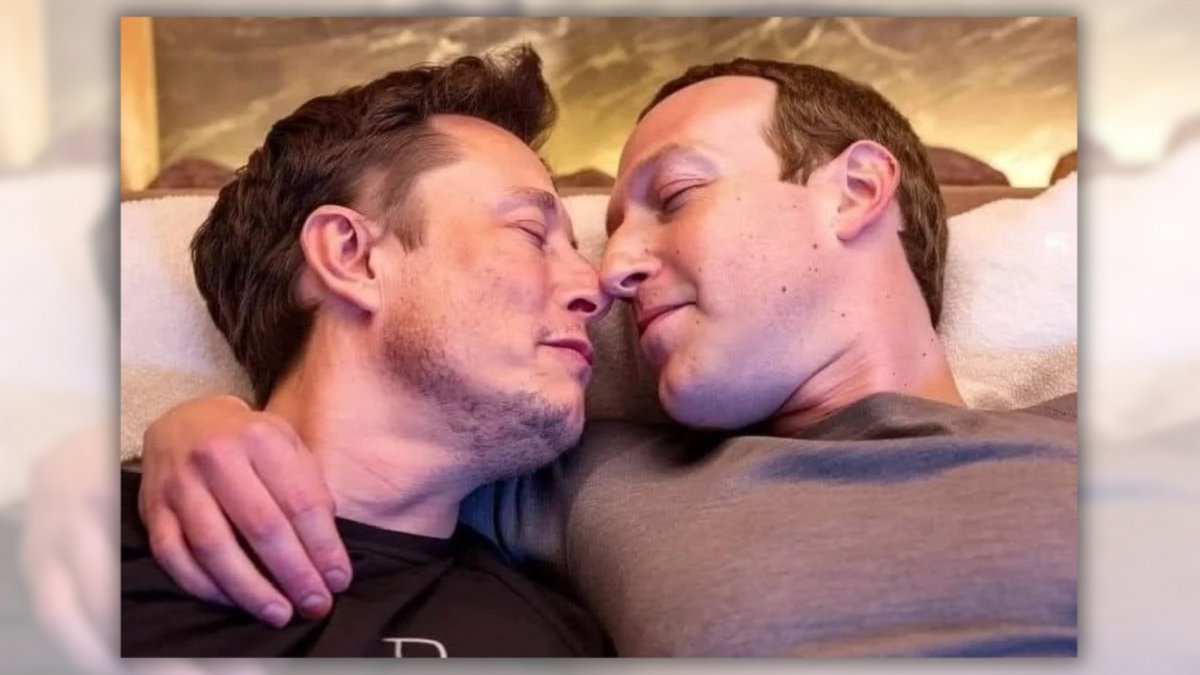 ❌ No, a photo shared online doesn't authentically show Elon Musk and Mark Zuckerberg rubbing noses and cuddling. snopes.com/fact-check/elo…
