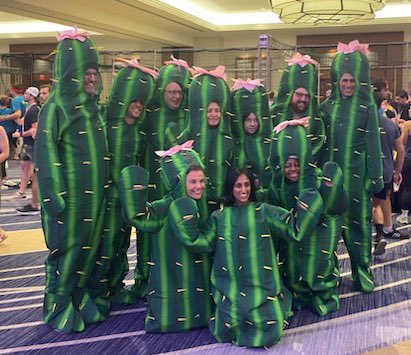 Our dodgeball team at #SAEM24: SAEM BoD Cacti 🌵🏜️

Also, I think it’s a new look for PPE

@SAEMonline #emergencymedicine
