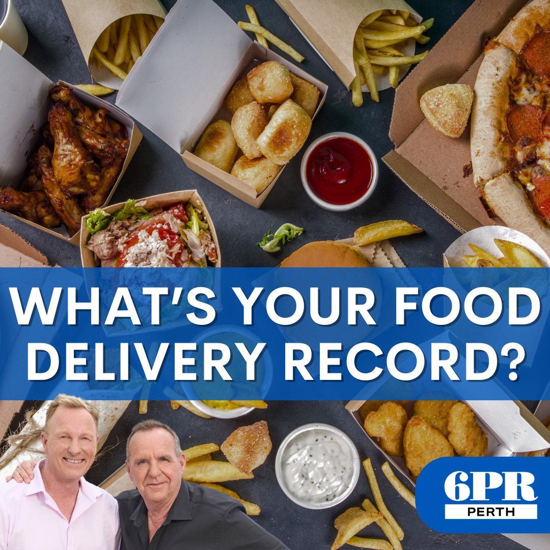 6PR's tweet image. A Perth man has shared his biggest tally on food delivery Apps on social media, having ordered Grill'd a mind-blowing 665 times.

What is your go-to order, and are you anywhere near that particular number? Let us know below!