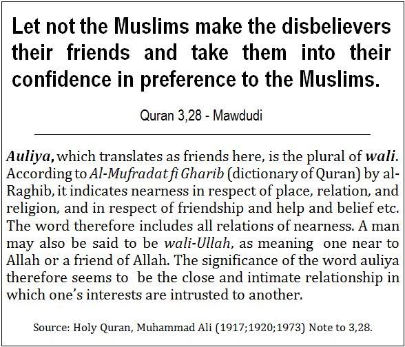 @SakhtAlfaaz But Quran 3,28 - Muslims can't take non-Muslims as friends, due to the permanent state of war between Kafirs and Muslims commanded by Allah.....if he regarded him as brother he is gone murtad ! Isn't it....what about this haterade!?