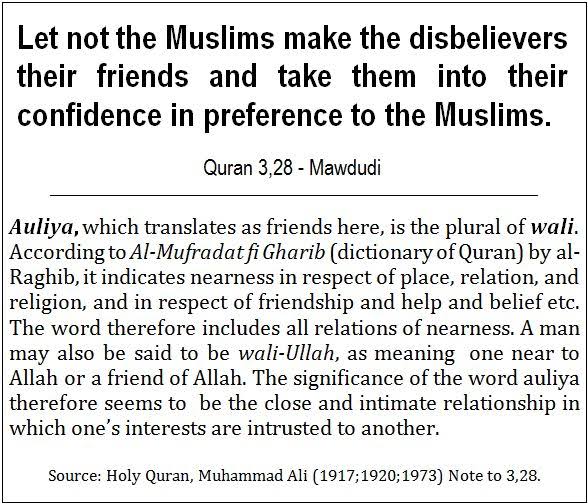 @SamKhan999 But Quran 3,28 - Muslims can't take non-Muslims as friends, due to the permanent state of war between Kafirs and Muslims commanded by Allah.....if he regarded him as friend he is gone murtad ! Isn't it....what about this haterade!?....Miyabhai always hate but now hate is visible!