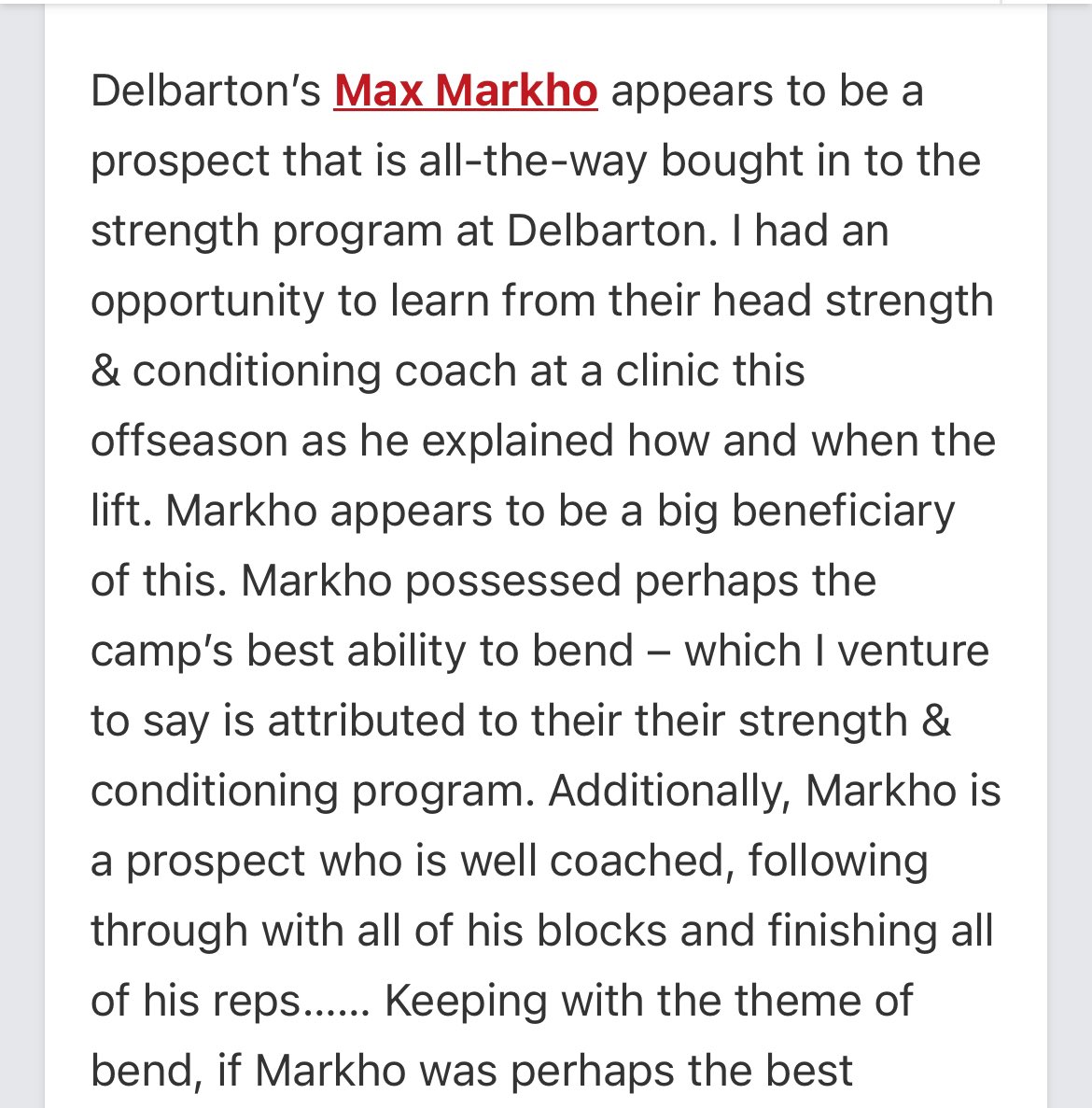 Max Markho (@maxmarkho) on Twitter photo Thanks to <a href="/BrendanScoutsNJ/">Coach Brendan</a> for the mention in his article after <a href="/ScoutNickP/">Coach Nick Pennisi</a> PSR BIG camp
<a href="/DelbartonFB/">Delbarton Football</a> <a href="/Delbarton/">Delbarton School</a> Thanks to <a href="/BrendanScoutsNJ/">Coach Brendan</a> for the mention in his article after <a href="/ScoutNickP/">Coach Nick Pennisi</a> PSR BIG camp
<a href="/DelbartonFB/">Delbarton Football</a> <a href="/Delbarton/">Delbarton School</a>