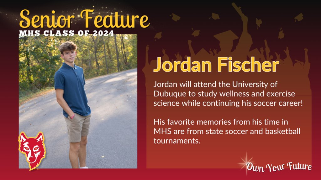 Marion_ISD's tweet photo. After graduation, Jordan Fischer will attend the University of Dubuque to study wellness &amp; exercise science while continuing his soccer career! ⚽ His favorite memories from his time in MHS are from state soccer &amp; basketball tournaments. Congratulations, Jordan! 💫 #MISDinspire https://t.co/RkNZYOx8vG