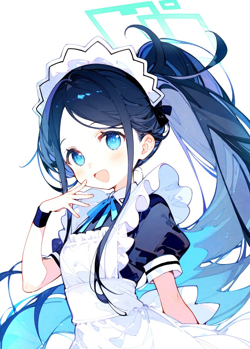 aris (blue archive) ,aris (maid) (blue archive) 1girl solo long hair looking at viewer blush smile open mouth  illustration images