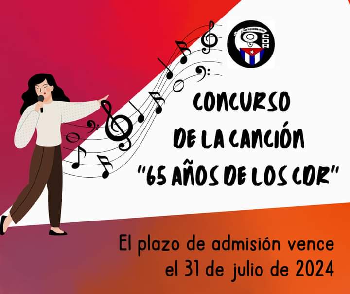 🎼| Convocan los @cdr_cuba a Concurso de Música x el 65 Aniversario de la organización... Todos los detalles... 👇🏻👇🏻 plaza.gob.cu/post_detalles/… #CubaEsCultura #SomosElBarrio #EsTuPlaza #GobiernoSomosTodos @RolyRodriguezG2 @UtraYoanky @LilianaDazCamp1 @garces_escalona