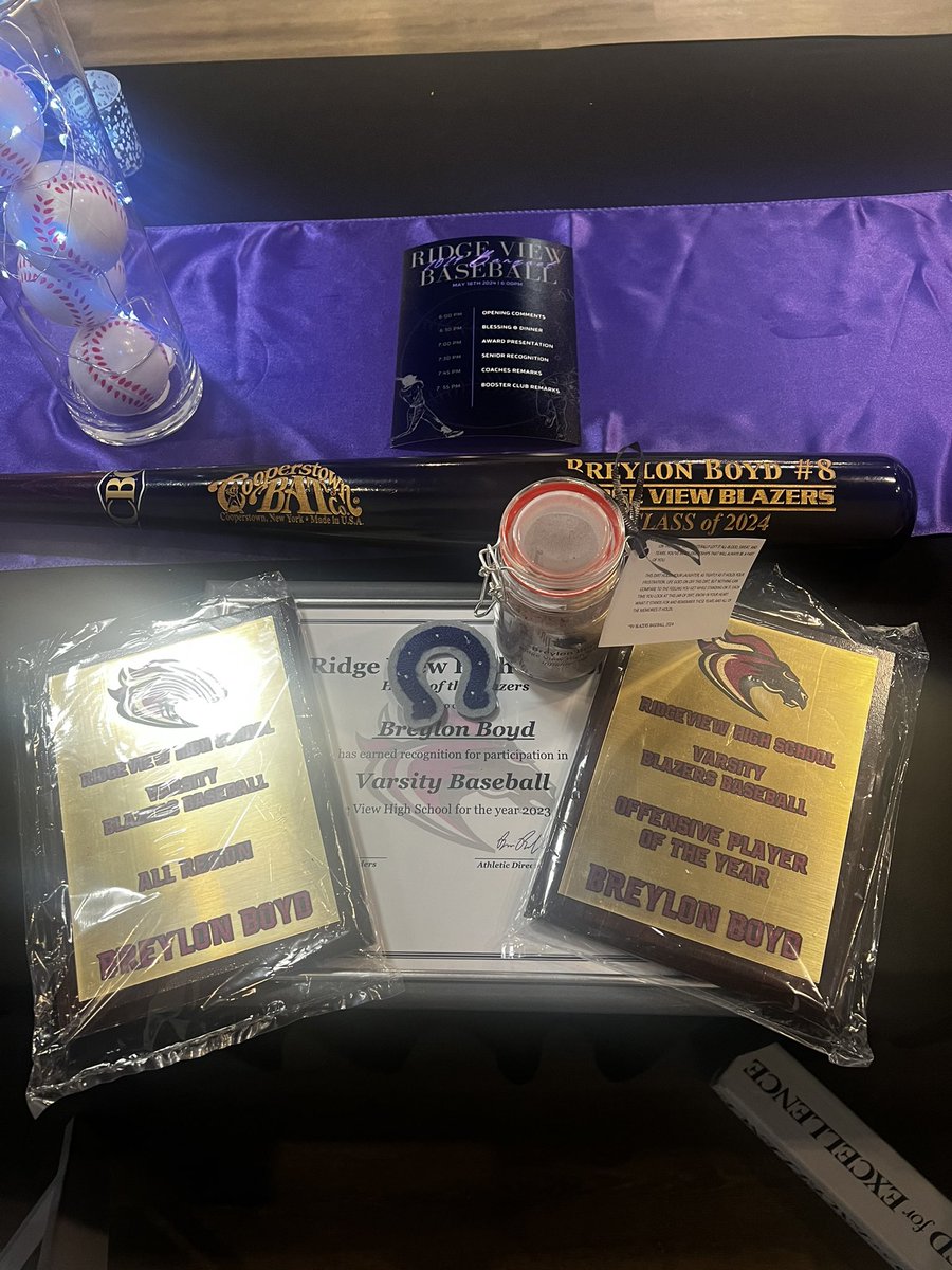 4A All region and Offensive Player of the year. Thank you <a href="/TheRVBaseball/">Ridge View Baseball</a> <a href="/rvbasesloaded/">Bases Loaded Booster Club</a> <a href="/RidgeViewSports/">Ridge View Sports</a> #8out