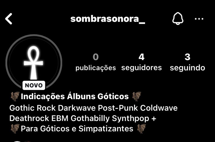 Agora estamos no Instagram! Nós vamos postar o mesmo conteúdo daqui, sendo as indicações de nossos queridos álbuns góticos, tanto internacionais quanto nacionais. Sigam! beijos, morceguinhos.🦇🖤