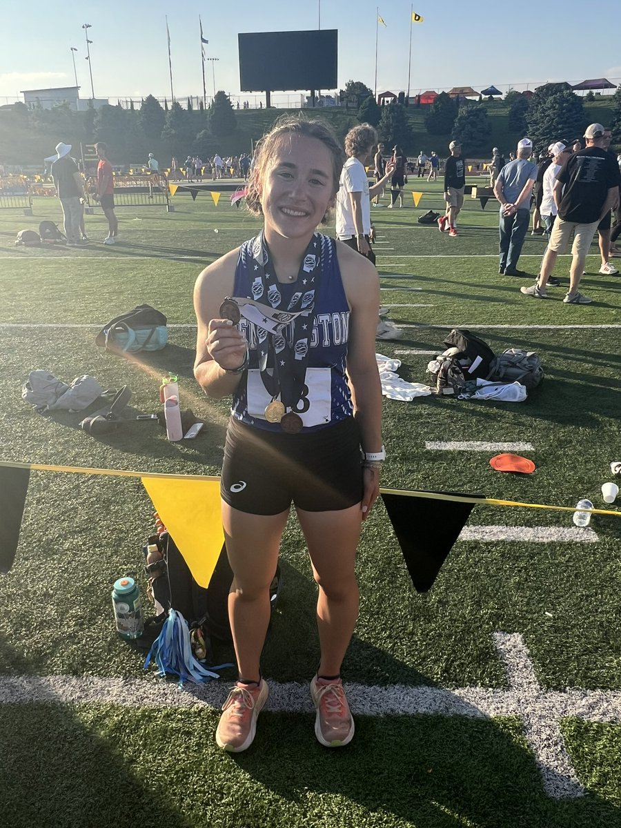 Kate Langford = workhorse. Breaking records and blazing trails! 🏅🔥 Huge congrats to Kate for finishing her high school track career with four school records in one track meet. Your hard work and dedication inspire us all! #TrackStar #RecordBreaker