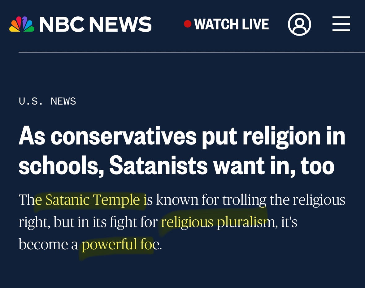Religious pluralism: it’s satanic.