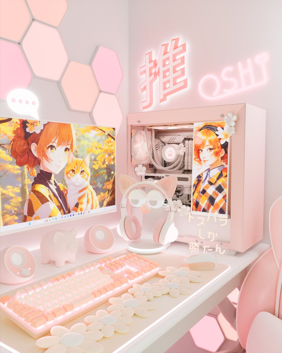 twxr_dev's tweet photo. 四季をイメージしたバリエーション🌸⛰️🍁❄️
UE5でシーン全体を作成し、モニターに映るキャラクターは全て #AdobeFirefly を使用しました。プロンプトも四季を意識したものにしています。
#UE5 #UE5Study #推し活 #推しカラー #お前らのpcデスク周り晒していけ https://t.co/QOv5ke4wDJ