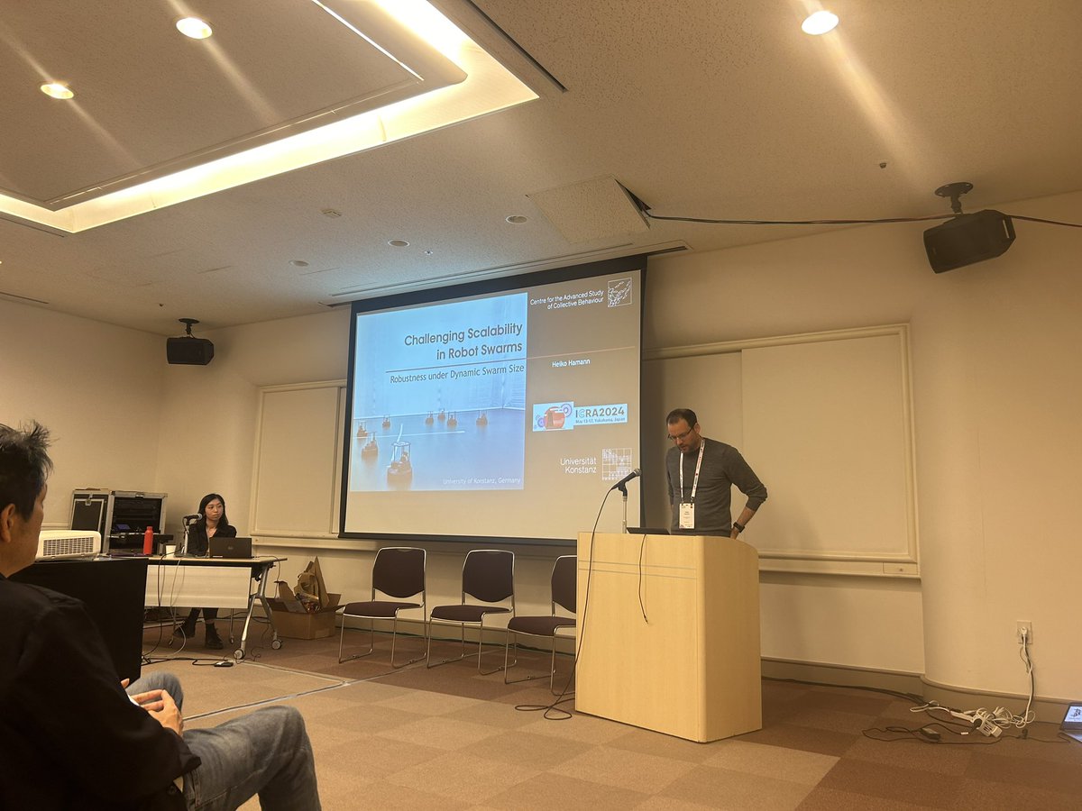 sabinehauert's tweet image. We’re off to a great start with the Breaking Swarm Stereotypes workshop at #ICRA2024. Room CC 413.