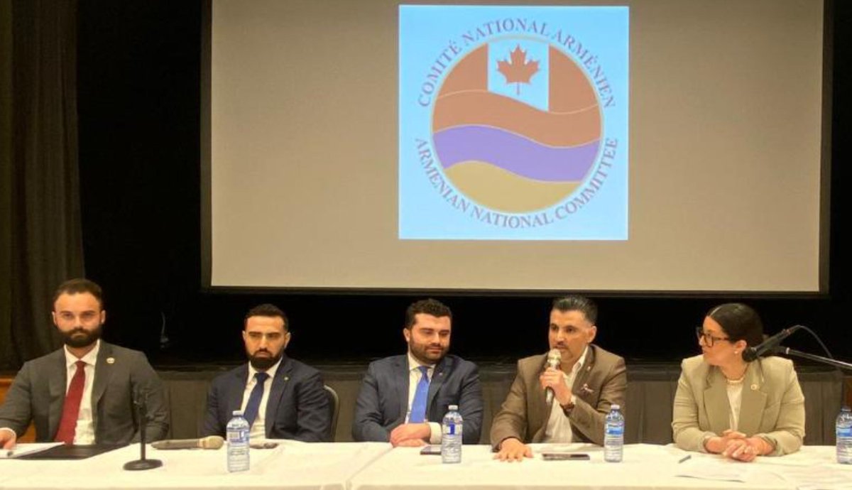 #Armenian Community Centre in Montreal was the venue for a Town Hall to discuss #Artsakh. Speakers from @ANCA_DC Gev Iskajyan, Alex Galitsky & executive director of ANCC S. Belian brought insights into the authoritarian regime of Ilham Aliyev and misguided policies of Pashinyan