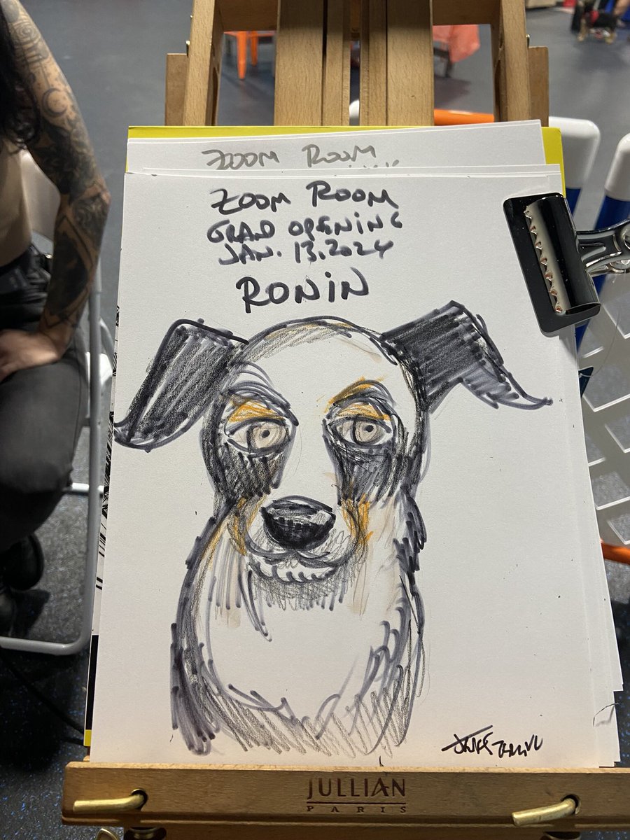 Grand Opening of #DogTraining Center in #MargateFlorida near #PompanoBeach. Entertainment included #DogCaricatures with occasional humans, too by #FortLauderdale and #MiamiCaricatureArtist Jeff Sterling from FloridaCaricatures.Com