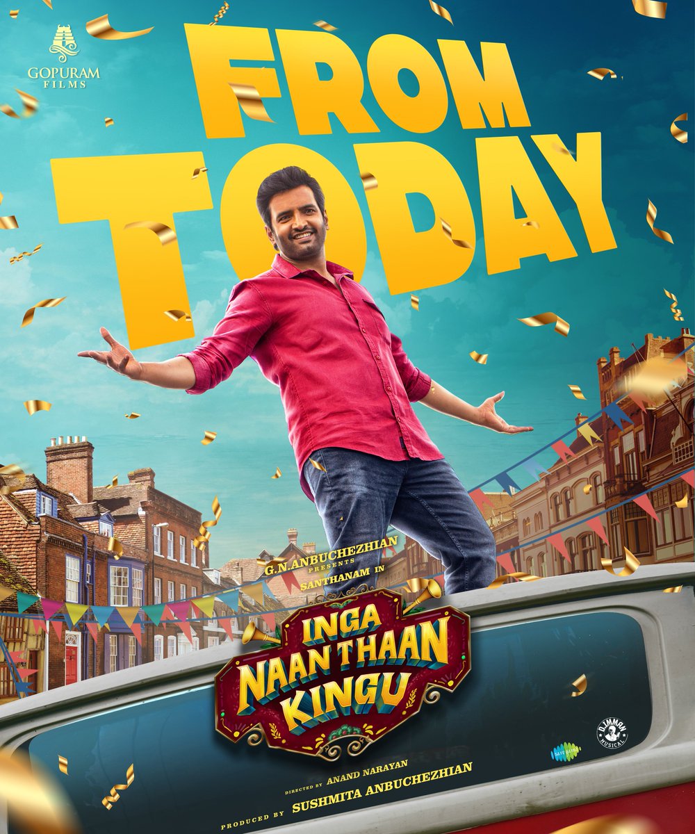 Get ready to ROFL with this rib-tickling ride!😂 Comedy King @iamsanthanam’s #IngaNaanThaanKingu hits screens TODAY!😎 Brace yourselves for laughter!🎬 𝗕𝗼𝗼𝗸 𝗬𝗼𝘂𝗿 𝗧𝗶𝗰𝗸𝗲𝘁𝘀🎟 🔗 linktr.ee/inganaanthaank… #IngaNaanThaanKinguFromToday #GNAnbuchezhian @Sushmitaanbu