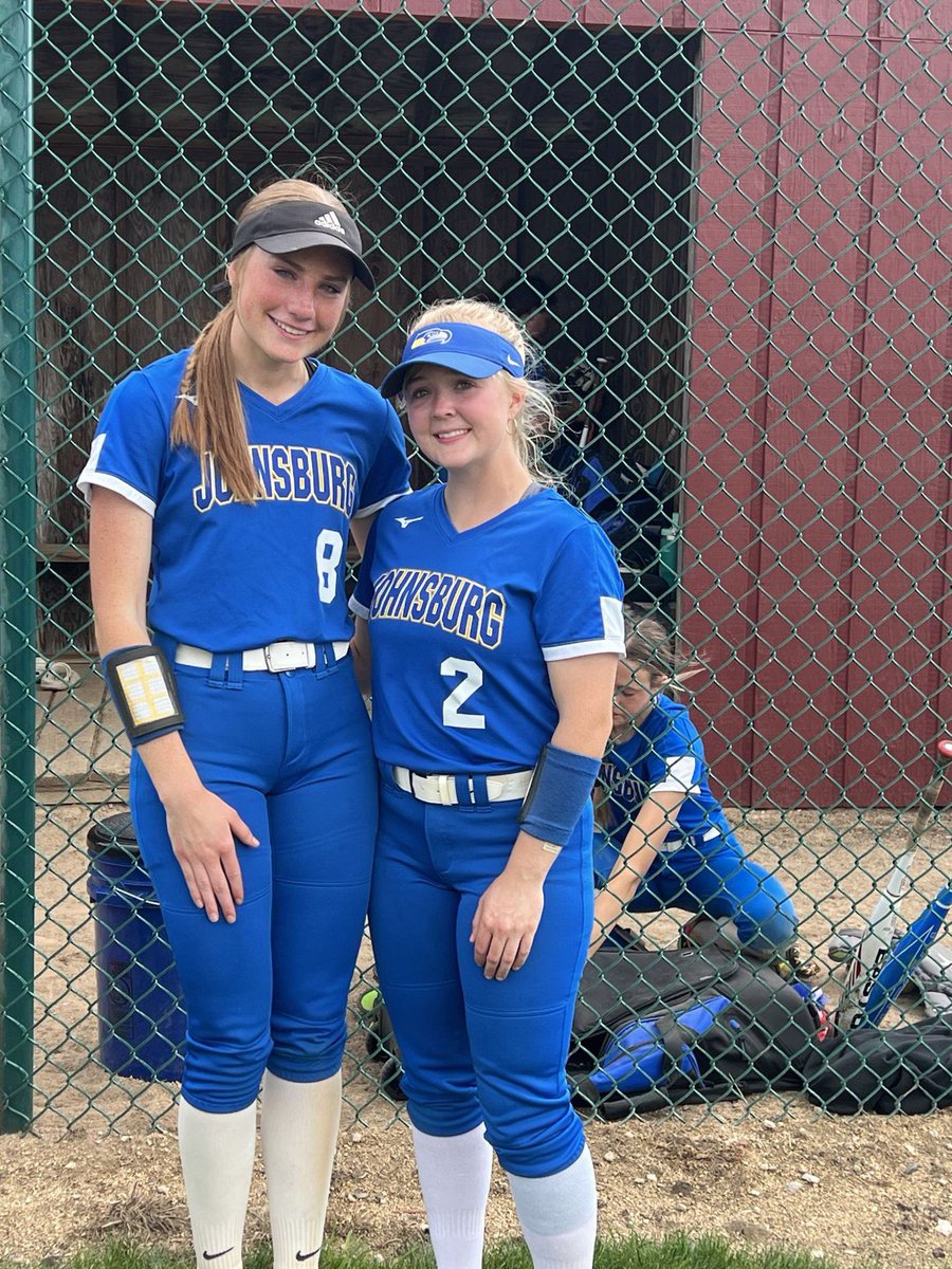 JohnsburgSBall's tweet photo. Thank you to our seniors @Ella___Smith &amp; @nicolejihlavec for your leadership this year. You are both shining examples of what hard work can get you and great role models. So proud of you and can’t wait to watch you play on the next level! 💙💛💙💛 #skyhawknation https://t.co/QXdIT92vEX
