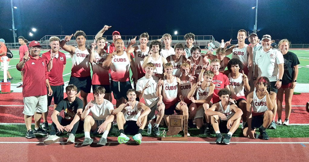 Congratulations to the Madison Cubs, who claimed the 1st boys track &amp; field sectional title in school history tonight!