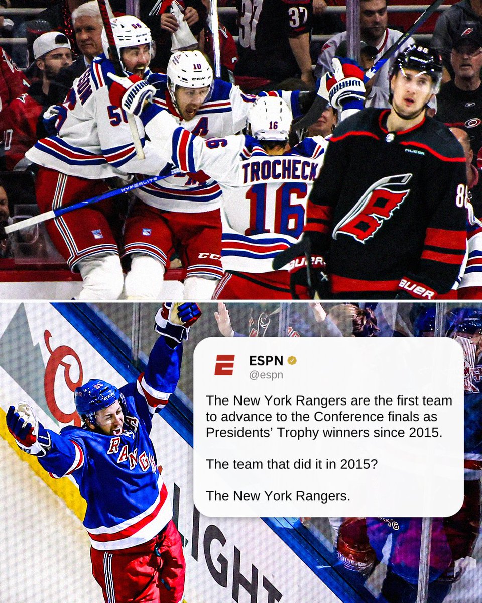 The Rangers are repeating their own history as Presidents' Trophy winners 🙌