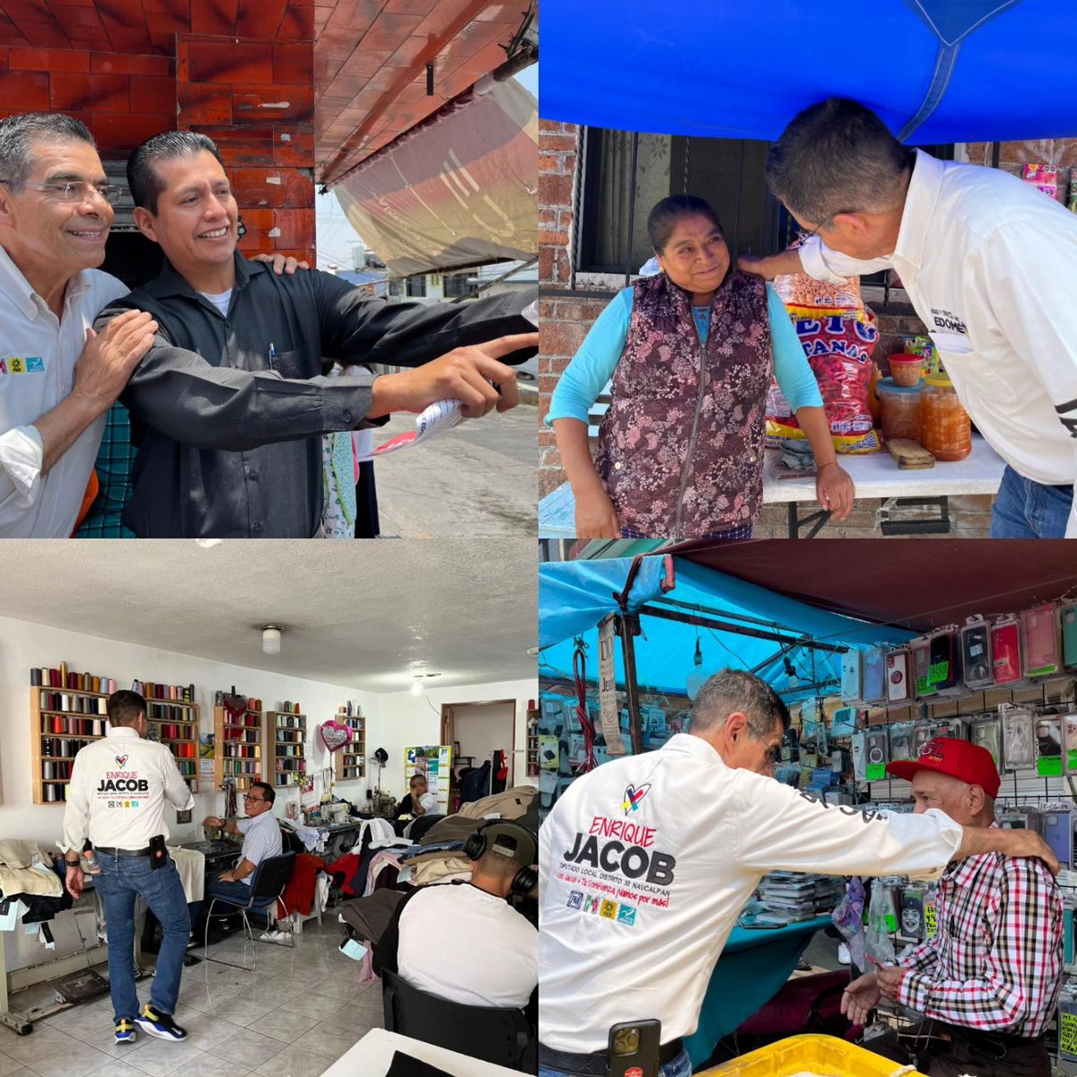 EnriqueJacobR's tweet photo. Estamos a punto de cumplir 3 semanas de campaña y es un gusto encontrar voces de personas que coinciden con nuestro proyecto. #ConTuConfianza #VamosPorMás .
.
.
.
#EnriqueJacob #DTTO30 #Naucalpan. https://t.co/K2OhFlQl7A