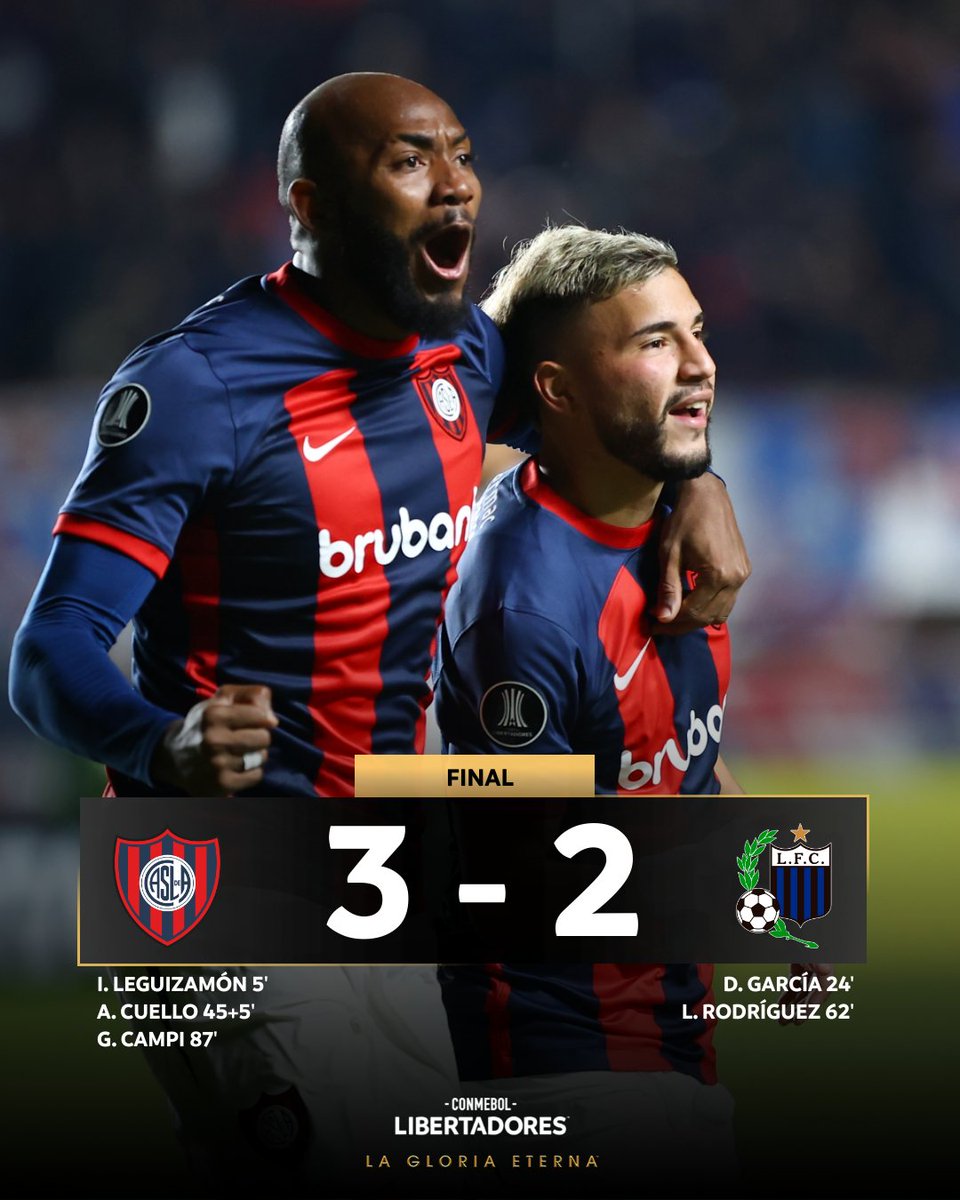 🐦‍⬛🔵🔴 ¡Festeja Boedo! Victoria de @SanLorenzo ante @LiverpoolFC1915, por la Fecha 5 del Grupo F de la CONMEBOL #Libertadores. #GloriaEterna