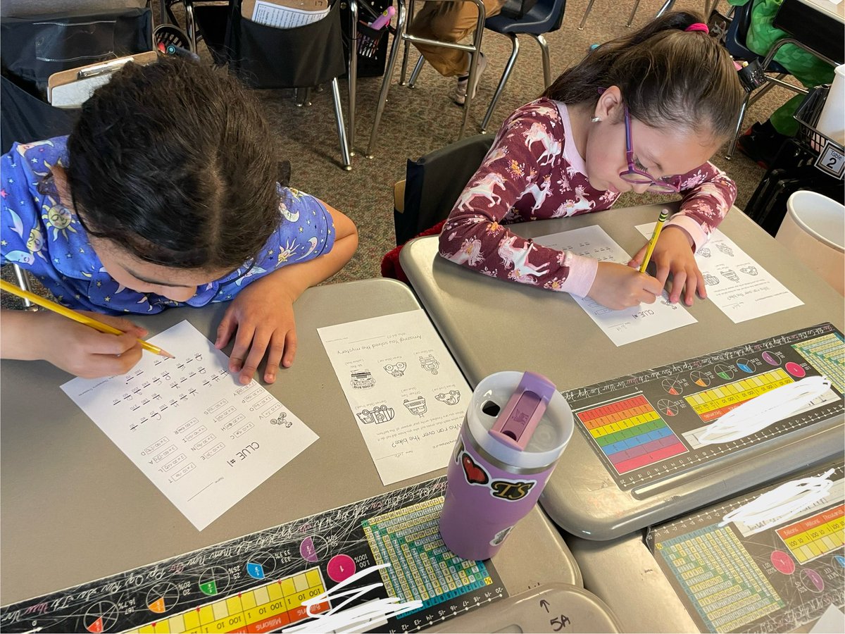 It’s Math Mystery time! Today’s mystery could only be solved by successfully and efficiently multiplying multiples of 10 and 100. #pvlearns #mathisfun #3rdgrade