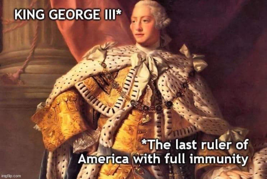 Just a word about 'full immunity.' This guy had it. And the people who supported him were called 'Tories'. Not 'Patriots.' So MAGA--think about this. Full immunity is not on the side of the patriots...where does that leave you? #USDemocracy #DemVoice1