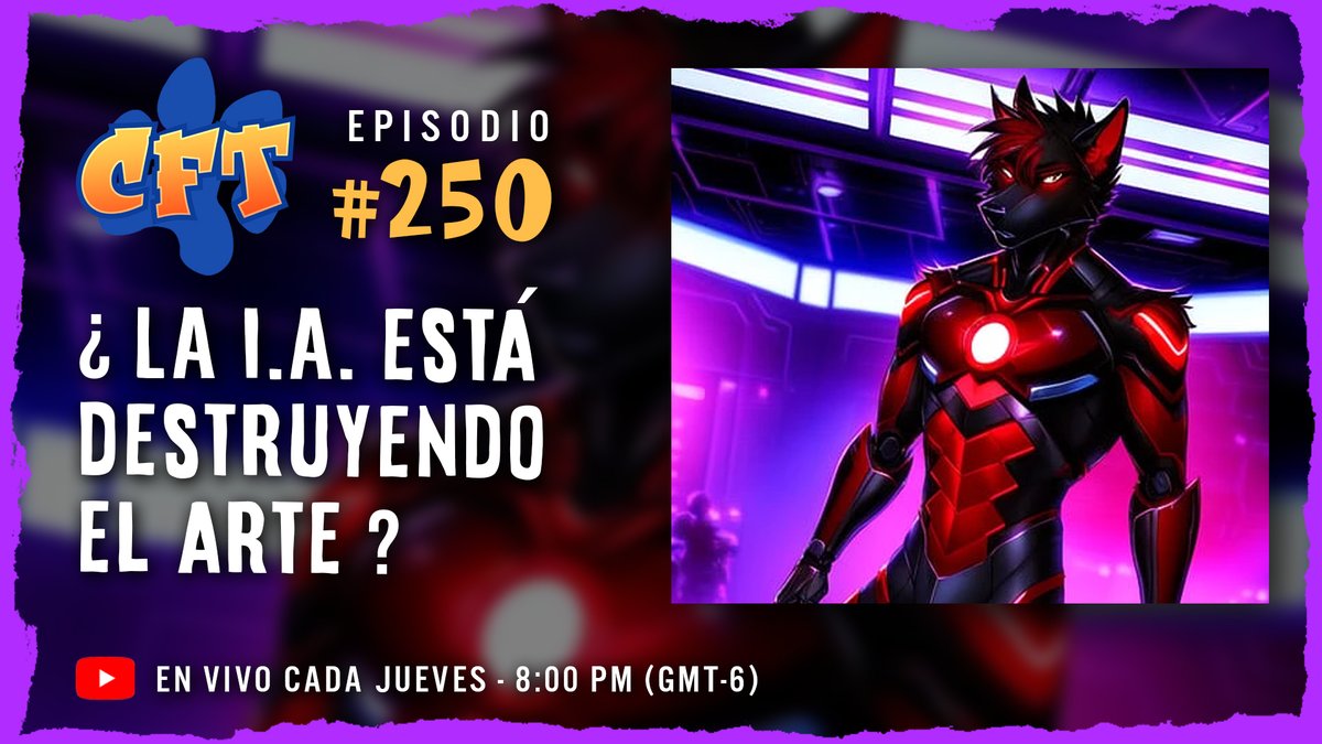comefurtalk's tweet photo. 🙀🎨🤖 La controversial invasión de la inteligencia artificial en el mundo del arte es algo que tiene de cabeza al Furry Fandom, y esta noche vamos a platicar un poco sobre ello. ¡Acompáñanos que ya estamos en vivo!:
https://t.co/zVEcGuuU8y https://t.co/MTY1pDHz9b