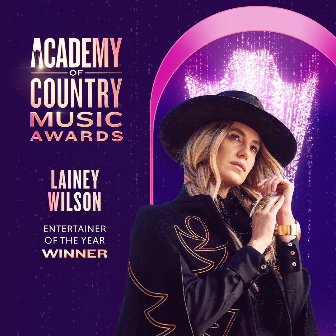 Winning the #ACMawards✨Entertainer of the Year ✨ is @laineywilson!