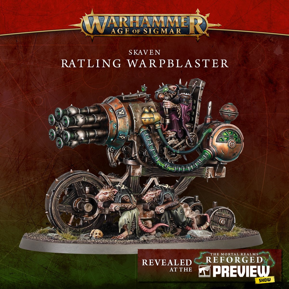 warhammer's tweet photo. Let the Mortal Realms quiver in terror! 

The upcoming Skaventide boxed set lives up to the name – take a look at all of the new Skaven: https://t.co/hTFKBW0dc2

#WarhammerCommunity #NewAoS https://t.co/dXt7htxn8w
